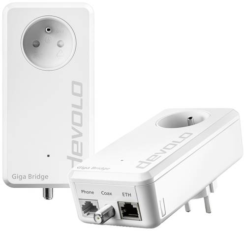 Devolo Giga Bridge Coax Netzwerkadapter 8861 FR IP-Bridge, Glasfaser 1000MBit/s von Devolo