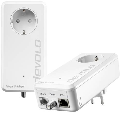 Devolo Giga Bridge Phoneline Netzwerkadapter 8949 EU IP-Bridge, Glasfaser 1000MBit/s von Devolo