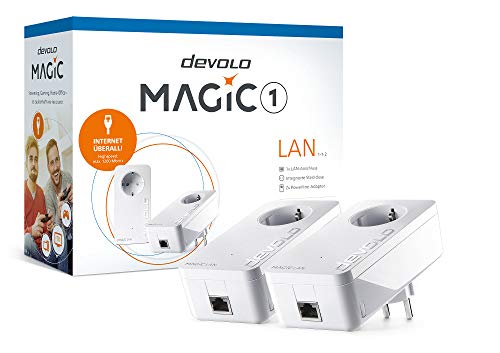Devolo Magic 1 LAN Starter Kit (1200Mbit, Powerline, 2X GbitLAN, Heimnetz), 8295 von Devolo