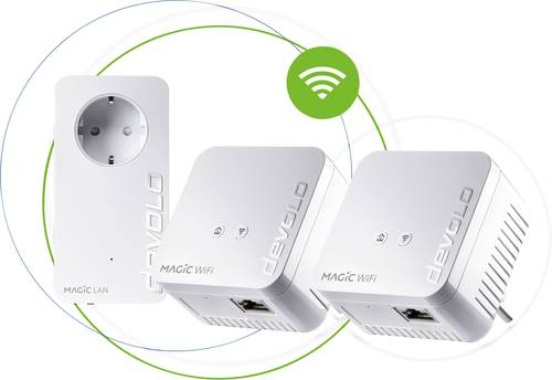 Devolo Magic 1 WiFi mini Multiroom Kit NL Powerline WLAN Network Kit 8575 NL Powerline, WLAN 1200MBi Devolo Magic 1 WiFi mini Multiroom Kit NL Powerline WLAN Network Kit 8575 NL Powerline, WLAN 1200MBi von Devolo