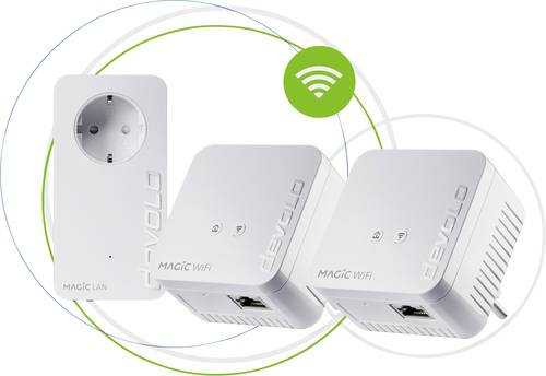 Devolo Magic 1 WiFi mini Multiroom Kit Powerline WLAN Network Kit 8570 DE Powerline, WLAN 1200MBit/s von Devolo