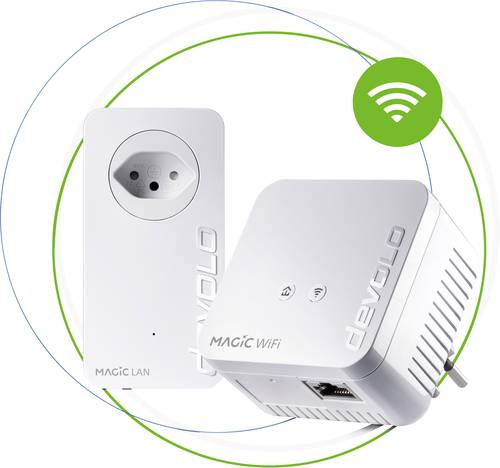 Devolo Magic 1 WiFi mini Starter Kit CH Powerline WLAN Starter Kit 8564 CH Powerline, WLAN 1200MBit/ von Devolo