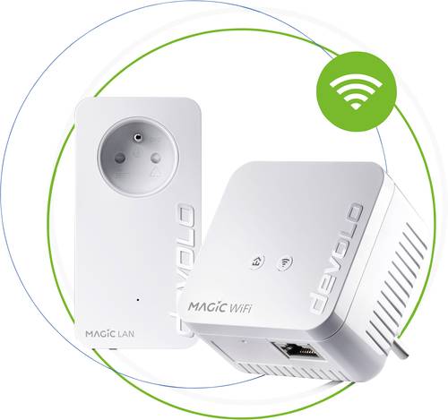 Devolo Magic 1 WiFi mini Starter Kit FR Powerline WLAN Starter Kit 8562 FR Powerline, WLAN 1200MBit/ von Devolo