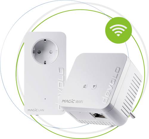 Devolo Magic 1 WiFi mini Starter Kit Powerline WLAN Network Kit 8561 DE, AT Powerline, WLAN 1200MBit von Devolo