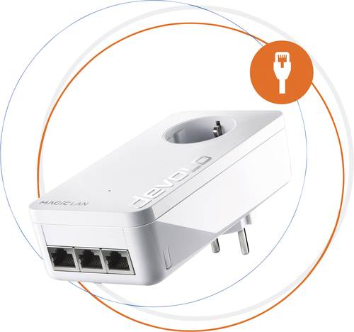 Devolo Magic 2 LAN triple Powerline Erweiterungsadapter 8502 DE, AT Powerline 2400MBit/s von Devolo