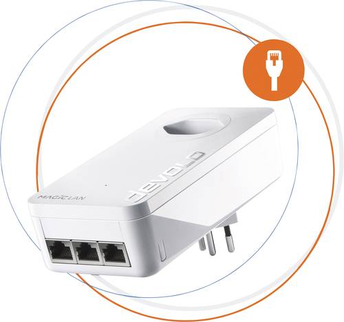 Devolo Magic 2 LAN triple Powerline Erweiterungsadapter 8505 CH Powerline 2400MBit/s von Devolo