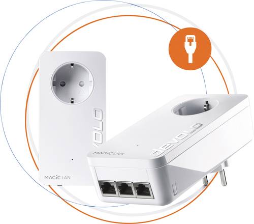 Devolo Magic 2 LAN triple Starter Kit Powerline Starter Kit 8510 DE, AT Powerline 2400MBit/s von Devolo