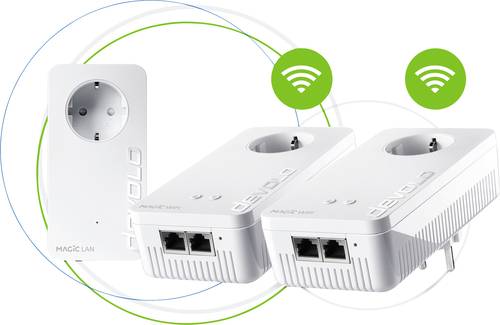 Devolo Magic 2 WiFi 6 Multiroom Kit Powerline WLAN Multiroom Starter Kit 8824 EU Powerline, WLAN 240 Devolo Magic 2 WiFi 6 Multiroom Kit Powerline WLAN Multiroom Starter Kit 8824 EU Powerline, WLAN 240 von Devolo