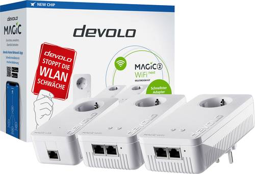Devolo Magic 2 WiFi next Multiroom Kit WiFi 5 Multiroom Kit 8625 DE, AT Powerline, WLAN 2400MBit/s von Devolo