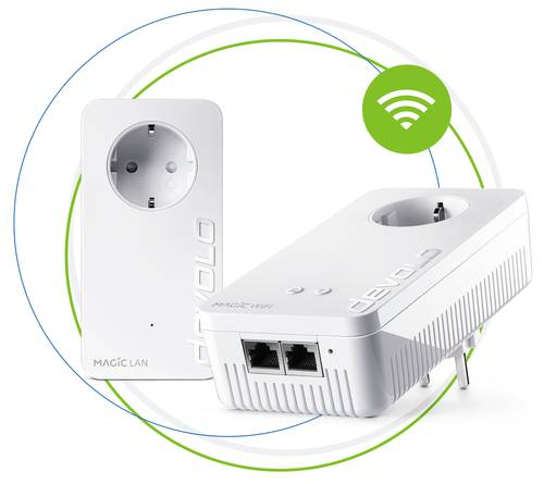 Devolo Magic 2 WiFi next Starter Kit Powerline WLAN Starter Kit 8624 EU Powerline, WLAN 2400MBit/s Devolo Magic 2 WiFi next Starter Kit Powerline WLAN Starter Kit 8624 EU Powerline, WLAN 2400MBit/s von Devolo