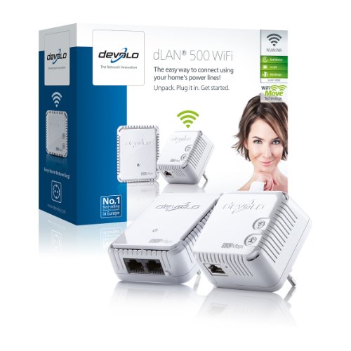 Devolo dLAN 500 WiFi Ethernet 500 Mbit/s Karte und Adapter Netzwerk – Karten und Adapter Netzwerk (kabelgebunden, Prise D alimenation, Ethernet, 500 MBit/s, IEEE 802.3, IEEE 802.3u, weiß) von Devolo