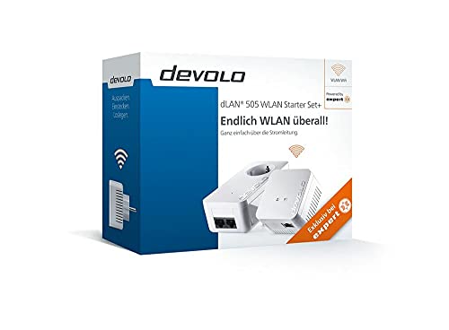 Devolo dLAN 500 WiFi Starter Kit Powerline 500 Mbit/s Ethernet LAN Anschluss WLAN Weiß 2 Stück von Devolo