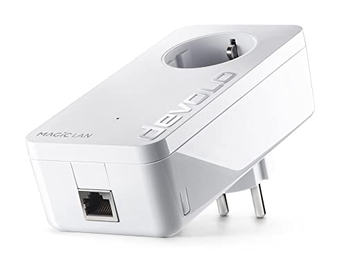 devolo 8410 Magic 1 LAN Erweiterungsadapter, LAN Powerline Adapter -bis zu 1.200 Mbit/s, ideal für Home Office, 1x Gigabit LAN Anschluss, dLAN 2.0, weiß von Devolo