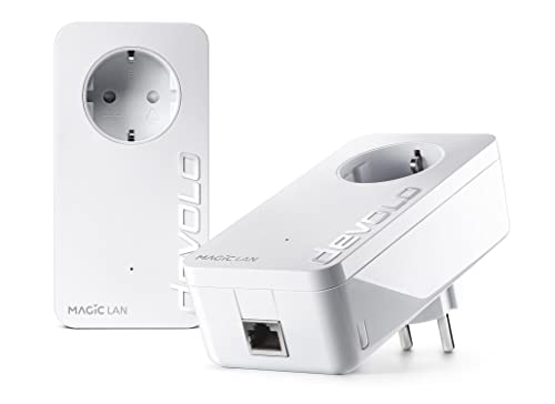 devolo Magic 2 LAN Starter Kit, LAN Powerline Adapter, bis zu 2.400 Mbit/s, 1x Gigabit LAN Anschluss, ideal für Homeoffice, dLAN 2.0, weiß devolo Magic 2 LAN Starter Kit, LAN Powerline Adapter, bis zu 2.400 Mbit/s, 1x Gigabit LAN Anschluss, ideal für Homeoffice, dLAN 2.0, weiß von Devolo