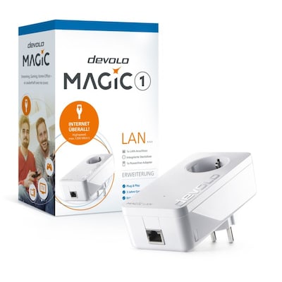 devolo Magic 1 LAN Ergänzung  (1200Mbit, G.hn, Powerline, 1x GbitLAN, Heimnetz) von Devolo