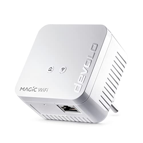 devolo Magic 1 WiFi mini: Ergänzungsadapter für zuverlässiges WLAN einfach via Stromleitung durch Wände und Decken, Mesh, G.hn-Technologie, Gäste-WLAN, Schweizer Stecker von Devolo