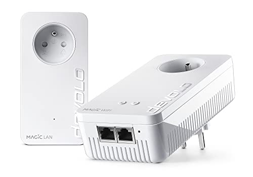 devolo Magic 2 - Starterset 2400 WiFi ac: weltweit schnellste Powerline Adapter mit Bester Mesh Wi-Fi ac-Funktion, ideal für Streaming (2400Mbit/s 2X Gigabit LAN, G.hn) von Devolo