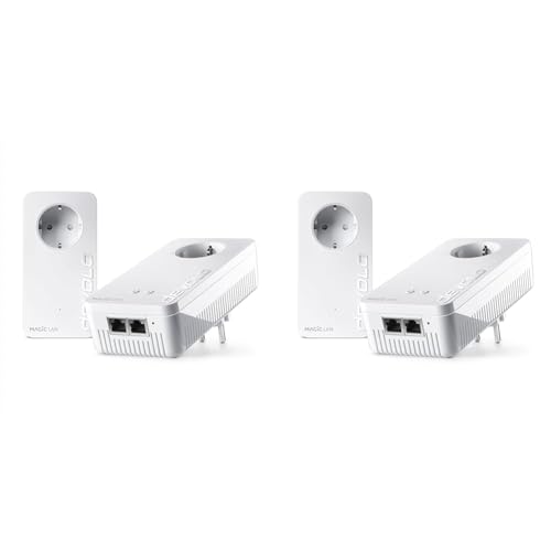 Devolo Magic 2 WiFi 6 Starter Kit, WLAN Powerline Adapter & Access Point, bis zu 2.400 Mbit/s, Mesh WLAN, 2x Gigabit LAN, dLAN 2.0, weiß Devolo Magic 2 WiFi 6 Starter Kit, WLAN Powerline Adapter & Access Point, bis zu 2.400 Mbit/s, Mesh WLAN, 2x Gigabit LAN, dLAN 2.0, weiß von Devolo