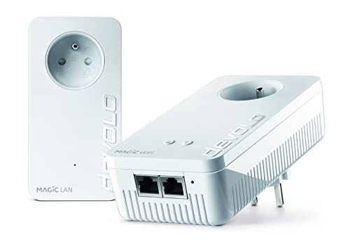 devolo Magic 2 WiFi next: schnellstes WLAN-Starter Kit (2400 Mbit/s, 3 Gigabit-Ethernet-Ports) ideal für Download und Streaming (geeignet für Frankreich) von Devolo