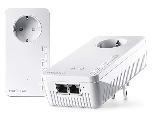 devolo Magic 2 Wifi AC Starter Kit: Ideal für Home Office und Streaming, Weltweit schnellstes Powerline-Starterkit für zuverlässiges WLAN ac einfach via Stromleitung, bis 2400 Mbit/s von Devolo