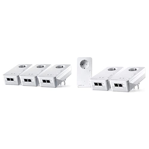 devolo Mesh WiFi Adapter, Mesh WLAN 2 Multiroom Kit,weiß & Magic 2 WiFi next Multiroom Kit, WLAN Powerline Adapter-bis 2.400 Mbit/s, Mesh WLAN, WLAN Steckdose, 4x Gigabit LAN Anschluss, dLAN 2.0, weiß devolo Mesh WiFi Adapter, Mesh WLAN 2 Multiroom Kit,weiß & Magic 2 WiFi next Multiroom Kit, WLAN Powerline Adapter-bis 2.400 Mbit/s, Mesh WLAN, WLAN Steckdose, 4x Gigabit LAN Anschluss, dLAN 2.0, weiß von Devolo