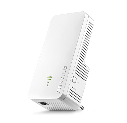 devolo WiFi 6 Repeater 3000, WLAN Repeater, bis zu 3.000 Mbit/s, Mesh WLAN Verstärker, Access Point, WiFi Extender, 1x Gigabit LAN Anschluss, weiß von Devolo