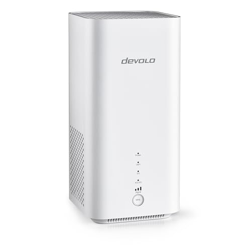 devolo WiFi 6 Router 3600 5G LTE, mobiler 5G Router, SIM-Karten WLAN-Router, mobiles Internet zu Hause und unterwegs, 3.600 Mbit/s, weiß von Devolo