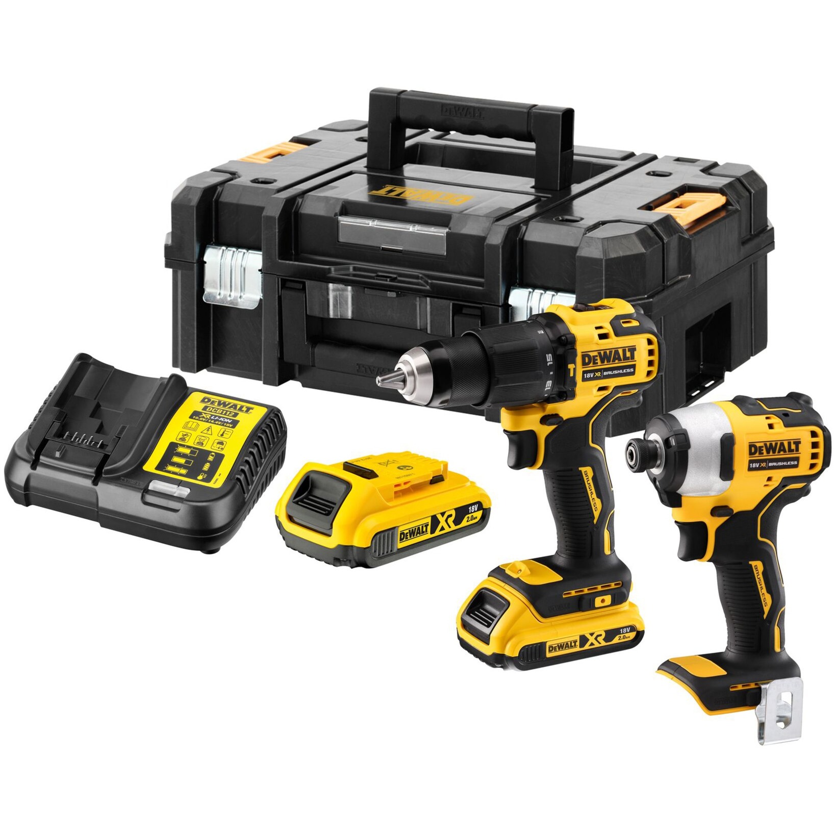 Akku-Schrauber Kombopack DCK2062D2T, 18Volt, Schlagbohrschrauber von Dewalt