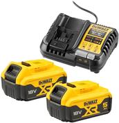 DEWALT DCB1104P2 18V 5.0Ah Akku Starter-Kit - Akku-Kit. Robuste und leistungsstarke Li-Ion Schiebe-Akkus mit wirkungsvollem Schutz vor Überlastung - Überhitzung und Tiefenentladung durch spezielle Elektronik im Akku-Gerät. Sehr lange Laufzeit durch hohe Speicherkapazität. Optimal geeignet für den harten Baustellen-Einsatz durch robustes Gehäuse und stoßsicher verlötete Akku-Zellen. Ladezustandsanzeige mit 3 LEDs (per Knopfdruck). Lädt alle DeWALT XR Schiebe-Akkus (1,3-5 Ah) von 10,8-18 Volt sowie XR Flexvolt Akkus. DeWALT 2-Stufen Ladeprozess verhindert ein Überhitzen der Akkus und ermöglicht so eine hohe Anzahl an Ladezyklen bei maximaler Speicherkapazität. LED-Anzeige informiert über Akku- und Ladezustand. Aufgrund sehr kompakten Abmessungen optimal geeignet für die Montage. (DCB1104P2) DEWALT DCB1104P2 18V 5.0Ah Akku Starter-Kit - Akku-Kit. Robuste und leistungsstarke Li-Ion Schiebe-Akkus mit wirkungsvollem Schutz vor Überlastung - Überhitzung und Tiefenentladung durch spezielle Elektronik im Akku-Gerät. Sehr lange Laufzeit durch hohe Speicherkapazität. Optimal geeignet für den harten Baustellen-Einsatz durch robustes Gehäuse und stoßsicher verlötete Akku-Zellen. Ladezustandsanzeige mit 3 LEDs (per Knopfdruck). Lädt alle DeWALT XR Schiebe-Akkus (1,3-5 Ah) von 10,8-18 Volt sowie XR Flexvolt Akkus. DeWALT 2-Stufen Ladeprozess verhindert ein Überhitzen der Akkus und ermöglicht so eine hohe Anzahl an Ladezyklen bei maximaler Speicherkapazität. LED-Anzeige informiert über Akku- und Ladezustand. Aufgrund sehr kompakten Abmessungen optimal geeignet für die Montage. (DCB1104P2) von Dewalt