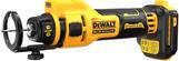 DEWALT DCE555N-XJ Akku-Trockenbaufräse 18 V - Akku-Technologie: 18 Volt XR Li-Ion Leerlaufdrehzahl: 26.000 min-1 Werkzeugaufnahme: 1/4 und 1/8 Gewicht (inkl. 2/5 Ah-Akku): 1,2/1,4 kg (DCE555N-XJ) von Dewalt