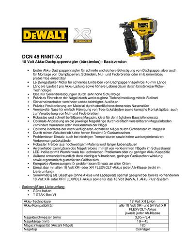 DEWALT DCN45RNNT-XJ DCN45RNNT-XJ Akku-Nagler von Dewalt