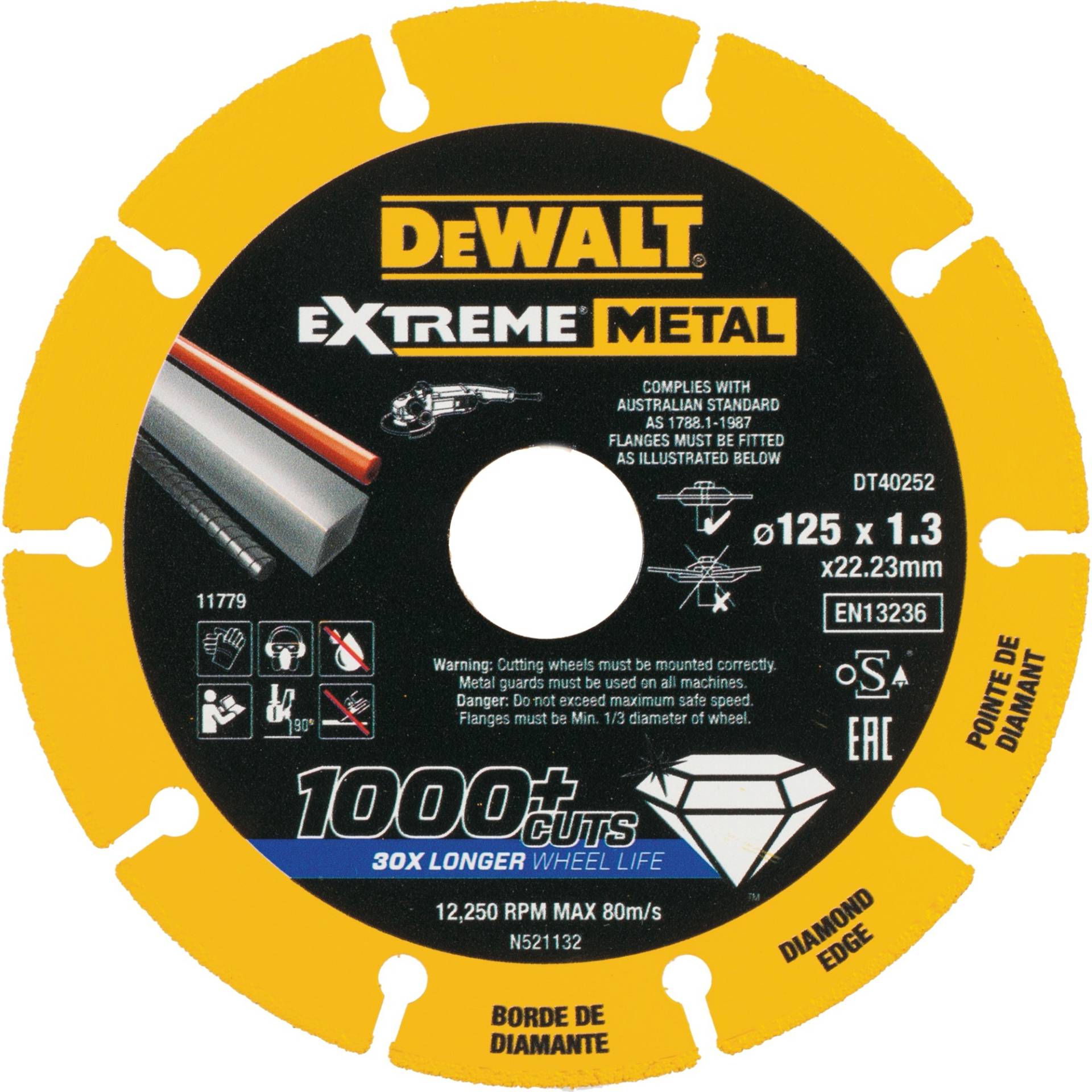 Diamanttrennscheibe Extreme Metal DT40252, Ø 125mm von Dewalt