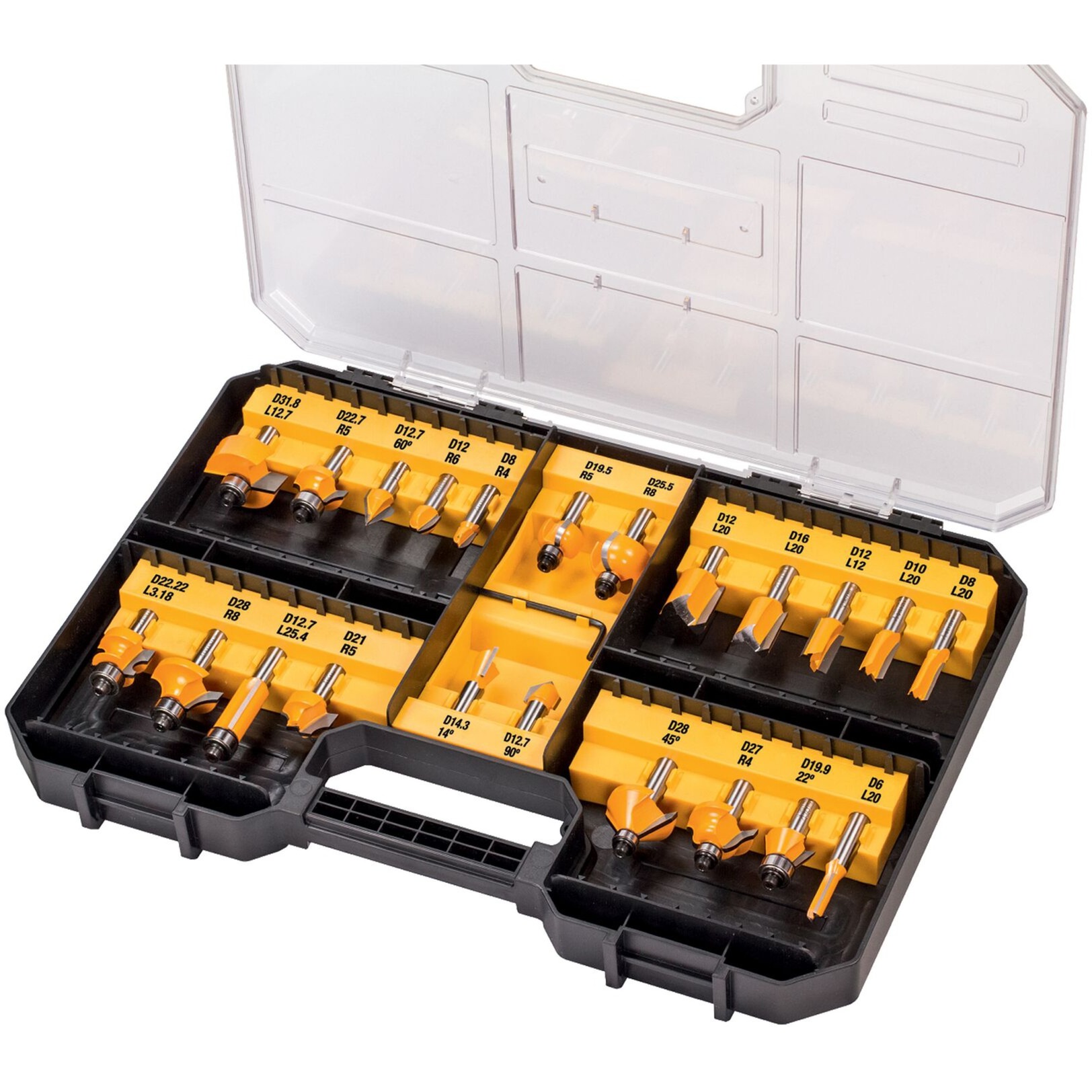 Fräser-Set DT90017, 22-teilig von Dewalt