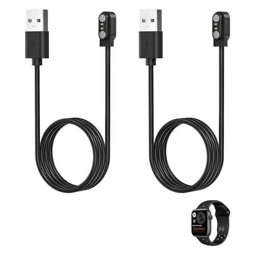 2 Stück Universal Smartwatch Ladekabel Magnetisch, 2,84mm USB 2-polig, Smart Watch Ladekabel, Smartwatch Ladegerät Kompatibel mit Verschiedenen Smartwatch-Modellen, Langlebige Ladung, Modell A & B von Dewfigs ㅤ
