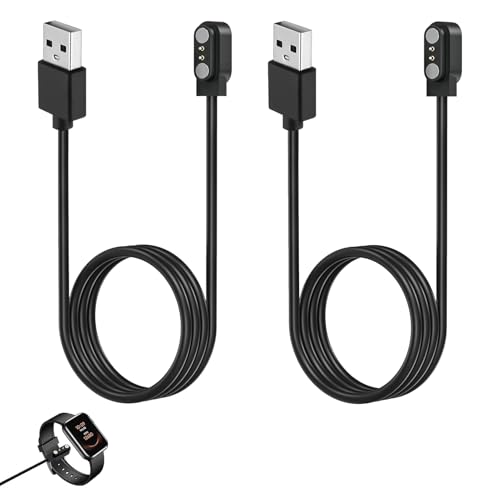2 Stück Smartwatch ladekabel, 2,5mm 2-Pin Smartwatch Ladegerät Magnetisch, Universal Smart Watch Ladekabel für Willful SPROD1, AGPTEK LW31, TUYOMA LW36, Popglory P22, CanMixs P2 und weitere Smartwatch von Dewfigs ㅤ