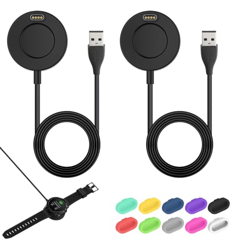 2er-Pack Ladekabel für Garmin Vivoactive und Fenix Serien, 1m USB Sync-Kabel, Ladestation Kompatibel mit Garmin Fenix 7/6/5, Vivoactive 4/3/Venu/Forerunner 55 und Mehr, Inklusive 10 Staubschutzstecker 2er-Pack Ladekabel für Garmin Vivoactive und Fenix Serien, 1m USB Sync-Kabel, Ladestation Kompatibel mit Garmin Fenix 7/6/5, Vivoactive 4/3/Venu/Forerunner 55 und Mehr, Inklusive 10 Staubschutzstecker von Dewfigs ㅤ