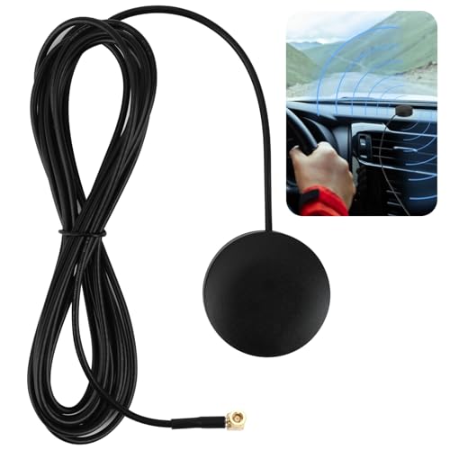 DAB Antenne Auto, SMB Anschluss Digitale DAB Autoradio einsetzbar für Pioneer,Kenwood,JVC,Alpine,AiliTech 18 DBI Verstärkung für Signalqualität und Empfangsstärke mit 3 m Verlängerungs Kabel von Dewfigs ㅤ