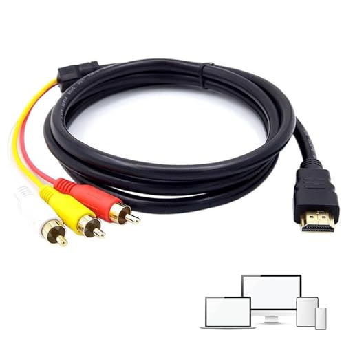 HDMI auf Cinch Kabel 1,5m, HDMI auf RCA Konverter, Das HDIM to 3RCA Cable ist nur für den Anschluss von Player an Fernseher Geeignet, Nicht für PC, DVD, PS3 und Andere Geräte mit HDIM-Schnittstelle. HDMI auf Cinch Kabel 1,5m, HDMI auf RCA Konverter, Das HDIM to 3RCA Cable ist nur für den Anschluss von Player an Fernseher Geeignet, Nicht für PC, DVD, PS3 und Andere Geräte mit HDIM-Schnittstelle. von Dewfigs ㅤ