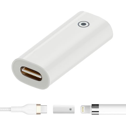 Ladeadapter für Apple Pencil 1st Gen, Adapter von USB-C auf Pencil 1. Generation, Adapter ipencil 1 auf USB C, Passend für Pad 10. Generation 2022, USB-C Buchse zu Lightning Adapter, Leicht Kompakt Ladeadapter für Apple Pencil 1st Gen, Adapter von USB-C auf Pencil 1. Generation, Adapter ipencil 1 auf USB C, Passend für Pad 10. Generation 2022, USB-C Buchse zu Lightning Adapter, Leicht Kompakt von Dewfigs ㅤ