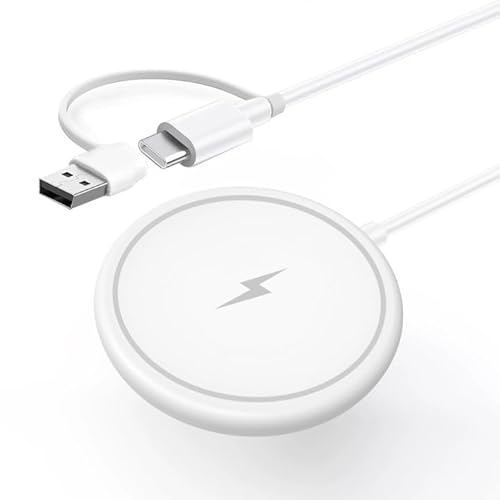 Mag-Safe Ladegerät iPhone Wireless Charger Induktives Ladestation Magnetisches Kabelloses Induktives Ladepad für iPhone 16/15/14/13/12, Schnellladung Kompatibel mit MagSafe, Typ-C/USB-A Eingang Mag-Safe Ladegerät iPhone Wireless Charger Induktives Ladestation Magnetisches Kabelloses Induktives Ladepad für iPhone 16/15/14/13/12, Schnellladung Kompatibel mit MagSafe, Typ-C/USB-A Eingang von Dewfigs ㅤ