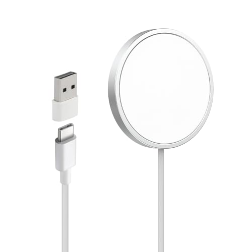 Wireless Charger Kompatibel mit Magsafe, Magnetisches kabelloses Ladegerät für iPhone 15/14/13/12 & AirPods Pro, Magnetisches Kabelloses Ladepad, Kompatibel mit iPhone Galaxy Serien und AirPods Wireless Charger Kompatibel mit Magsafe, Magnetisches kabelloses Ladegerät für iPhone 15/14/13/12 & AirPods Pro, Magnetisches Kabelloses Ladepad, Kompatibel mit iPhone Galaxy Serien und AirPods von Dewfigs ㅤ