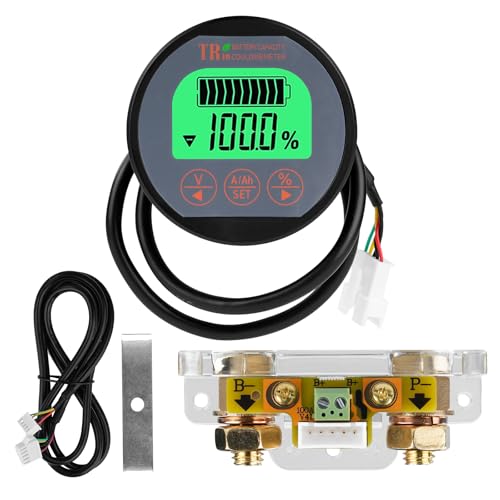 DewinLVD Batteriemonitor Tester, Voltmeter Amperemeter Wasserdichte Digitaler Tester Monitor mit LCD-Anzeige Batteriewächter mit 2m Kabel 8-120V 100A für Auto Motorboot Wohnmobil Solar DewinLVD Batteriemonitor Tester, Voltmeter Amperemeter Wasserdichte Digitaler Tester Monitor mit LCD-Anzeige Batteriewächter mit 2m Kabel 8-120V 100A für Auto Motorboot Wohnmobil Solar von DewinLVD
