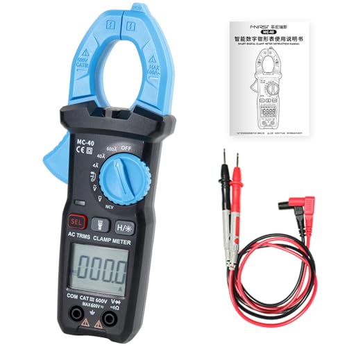 DewinLVD Multimeter mit Zange für Strom, Zangenmultimeter mit automatischem Bereich TRMS Amperometrisches Multimeter Ca A 4000 Counts mit LED Messung der Spannung Strom Widerstand Diode NCV DewinLVD Multimeter mit Zange für Strom, Zangenmultimeter mit automatischem Bereich TRMS Amperometrisches Multimeter Ca A 4000 Counts mit LED Messung der Spannung Strom Widerstand Diode NCV von DewinLVD