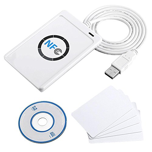 DewinLVD NFC Reader Writer, NFC RFID Leser NFC Lese Und Schreibgerät mit 5X IC-Karte Kontaktloser Smart Card Duplikator 424 Kbps mit Kabel DewinLVD NFC Reader Writer, NFC RFID Leser NFC Lese Und Schreibgerät mit 5X IC-Karte Kontaktloser Smart Card Duplikator 424 Kbps mit Kabel von DewinLVD