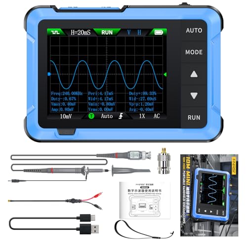 DewinLVD Oszilloskop,Tragbares Oszilloskop,DDS-Signalgenerator DSO510 Digital-Oszilloskop 2,8 Zoll TFT, Bandbreite 10 MHz Abtastrate 48 MS/s DewinLVD Oszilloskop,Tragbares Oszilloskop,DDS-Signalgenerator DSO510 Digital-Oszilloskop 2,8 Zoll TFT, Bandbreite 10 MHz Abtastrate 48 MS/s von DewinLVD