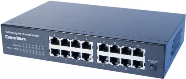 Dexlan 891016 - ungemanaged - L2 - Gigabit Ethernet (10/100/1000) - 10BASE-T - 100BASE-TX - 1000BASE-T - IEEE 802.1p - IEEE 802.3 - IEEE 802.3ab - IEEE 802.3u - 1U (891016) von Dexlan