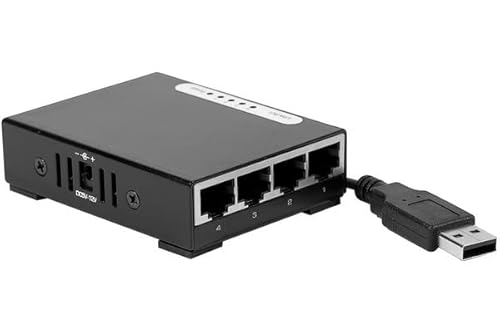 Gigabit Pocket Switch - 4 x Ports Powered by USB von Dexlan