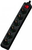 Steckdosenleiste 6-fach, mit Schalter, Anschlussleitung 3.0 m, schwarz (994921) von Dexlan