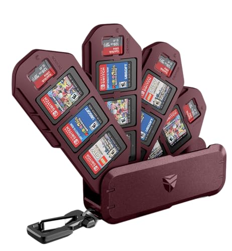 Dexnor 16 Gitter Switch Game Card Case Halter Kompatibel mit Nintendo Switch Game Cards,Tragbare Hülle Exquisite Schutzhülle Hartcase Mit Drehbarem 4 Lagen Halter - Red Dexnor 16 Gitter Switch Game Card Case Halter Kompatibel mit Nintendo Switch Game Cards,Tragbare Hülle Exquisite Schutzhülle Hartcase Mit Drehbarem 4 Lagen Halter - Red von Dexnor
