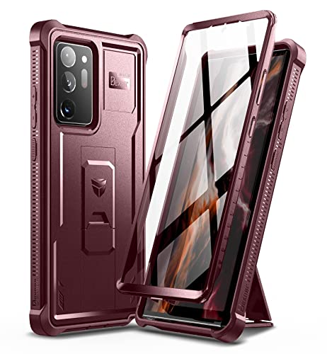 Dexnor Hülle Kompatibel mit Samsung Galaxy Note 20 Ultra 5G, [eingebauter Bildschirmschutz und -Halter], robuster stoßdämpfender militärischer Schutz Kompatibel mit Samsung Note 20 Ultra, Magic Red von Dexnor